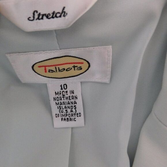Talbots Womens Blazer Jacket Light Green Lined Size 10 Career - Picture 4 of 7